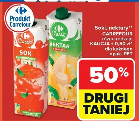 Nektar różne rodzaje promocja w Carrefour