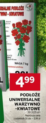 Podłoże uniwersalne warzywno-kwiatowe promocja w Stokrotka