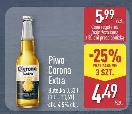 Piwo Corona Extra promocja w Aldi