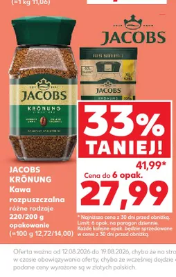 Kawa rozpuszczalna Jacobs Krönung uzupełnienie promocja w Kaufland
