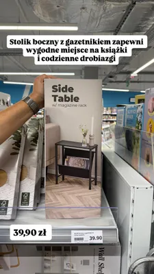 Stolik boczny z gazetnikiem promocja w Action