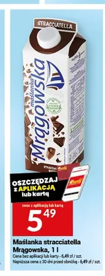 Maślanka stracciatella Mrągowska 1l promocja w Twój Market