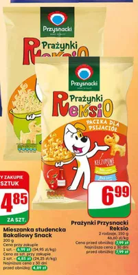 Prażynki Przysnacki Reksio keczupowe promocja w Dino