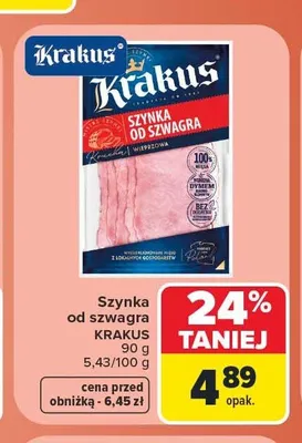 Szynka od szwagra Krakus promocja w Carrefour