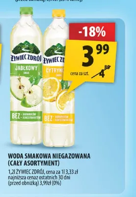 Woda smakowa niegazowana Żywiec Zdrój promocja w Arhelan