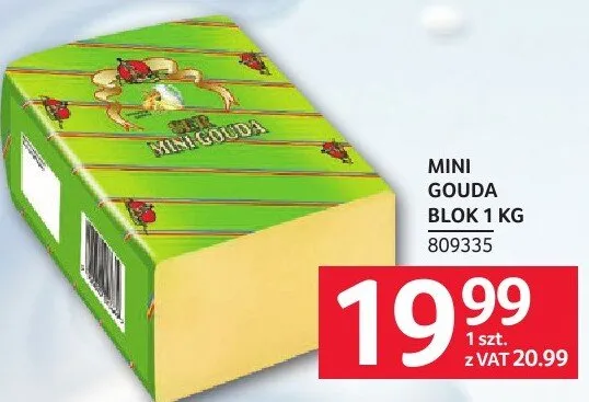 Mini gouda blok 1kg Milewska promocja w Selgros
