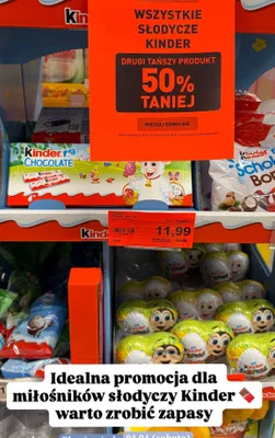 Wszystkie słodycze Kinder promocja w Aldi