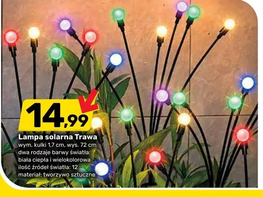Lampa solarna Trawa promocja w Bricomarche