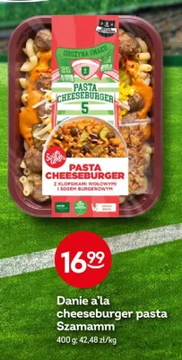 Danie a'la cheeseburger pasta Szamamm promocja w Żabka