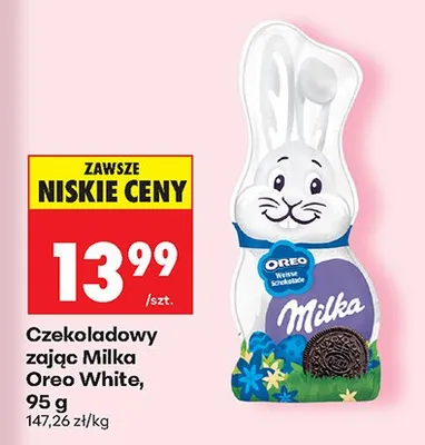Czekoladowy zając Oreo White promocja w Biedronka