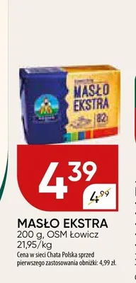 Masło ekstra Pilos promocja w Chata Polska