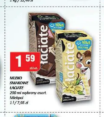 Mleko smakowe Łaciate waniliowe promocja w Chorten