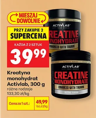 Kreatyna monohydrat różne rodzaje promocja w Biedronka