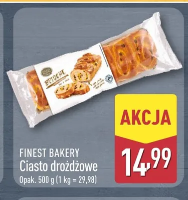 Ciasto drożdżowe Finest Bakery promocja w Aldi