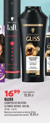 Szampon do włosów Gliss Ultimate Repair promocja w Drogerie Natura