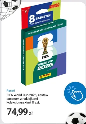 Zestaw saszetek z naklejkami kolekcjonerskimi Panini FIFA World Cup 2026 8-pak promocja w Smyk