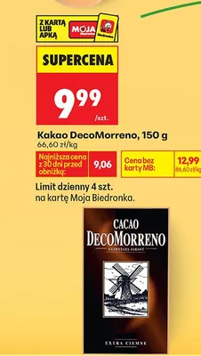 Kakao ciemne, 150 g promocja w Biedronka