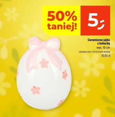 Ceramiczne jajko z kokardą promocja w Dealz