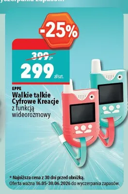 Walkie talkie Cyfrowe Kreacje z funkcją wideorozmowy EPPE promocja w Biedronka Home
