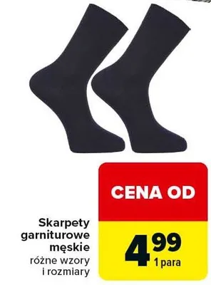 Skarpety garniturowe męskie różne wzory i rozmiary promocja w Carrefour
