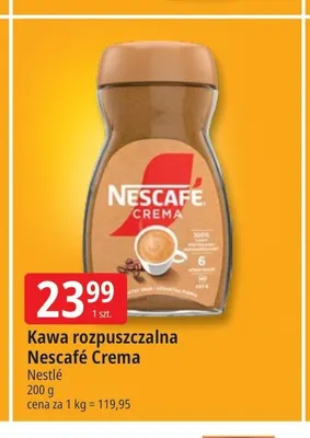Kawa rozpuszczalna Nescafé Crema promocja w Leclerc