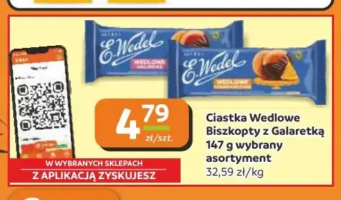 Ciastka Wedlowe biszkopty z galaretką E.Wedel promocja w Gama