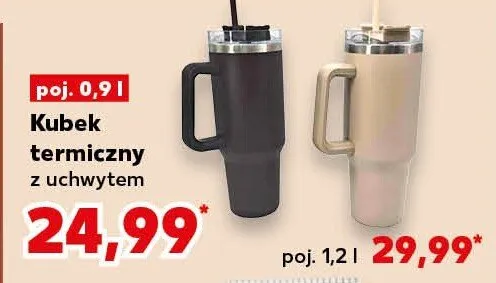 Kubek termiczny z uchwytem promocja w Kaufland