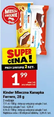 Kinder Mleczna Kanapka Ferrero promocja w Twój Market