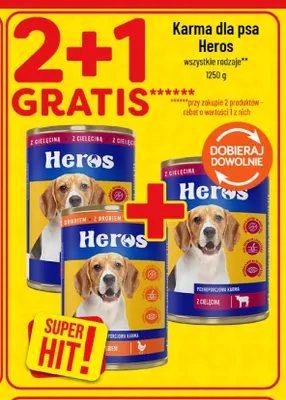 Karma dla psa Heros z drobiem promocja w POLOmarket