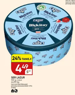 Ser Lazur Błękitny promocja w Chata Polska