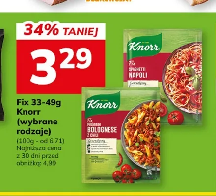 Fix Spaghetti Napoli Knorr promocja w Hitpol