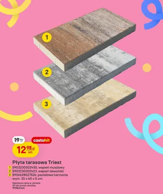 Płyta tarasowa Triest wapień dewoński promocja w Castorama