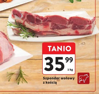 Szponder wołowy z kością promocja w Intermarche
