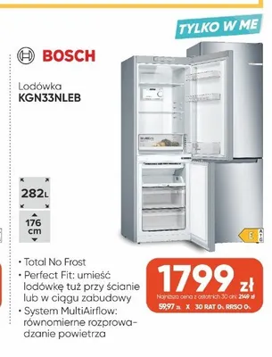Lodówka Bosch KGN33NLEB promocja w Max Elektro