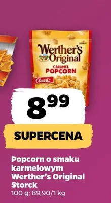 Popcorn o smaku karmelowym werther's original storck promocja w Netto