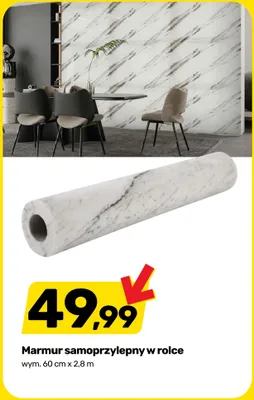 Marmur samoprzylepny w rolce 60cmx2,8m promocja w Bricomarche