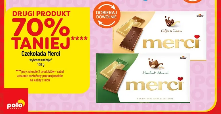 Czekolada Merci Coffee & Cream promocja w POLOmarket