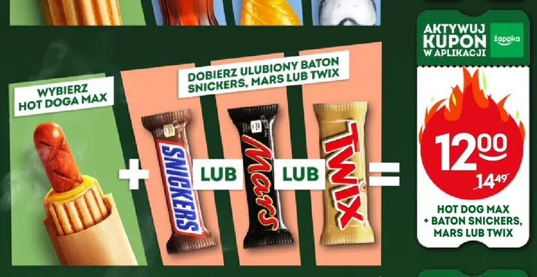 Zestaw hot dog Max + baton Snickers promocja w Żabka