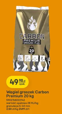 Węgiel groszek Carbon Premium 20 kg promocja w Castorama