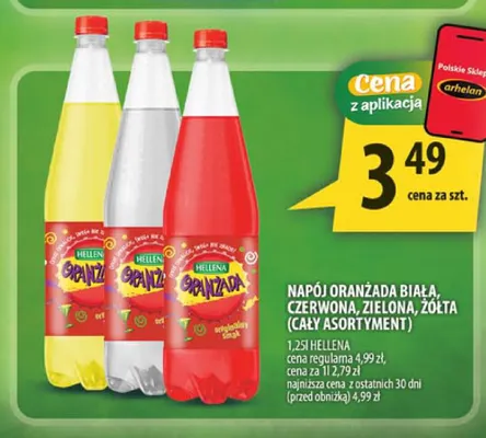 Napój Oranżada zielona Hellena promocja w Arhelan