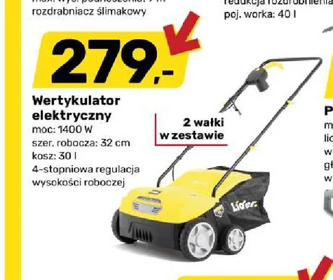 Wertykulator elektryczny Lider promocja w Bricomarche