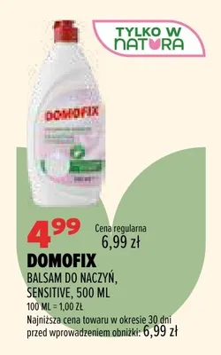 Balsam do naczyń Sensitive Domofix promocja w Drogerie Natura