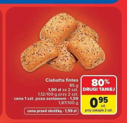 Ciabatta fintes promocja w Carrefour Market