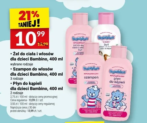 Płyn do kąpieli dla dzieci Bambino promocja w Twój Market