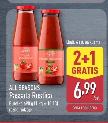 Passata pomidorowa All Seasons promocja w Aldi