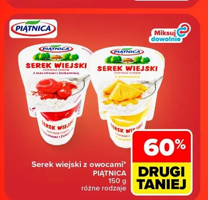Serek wiejski z owocami z ananasem Piątnica promocja w Carrefour