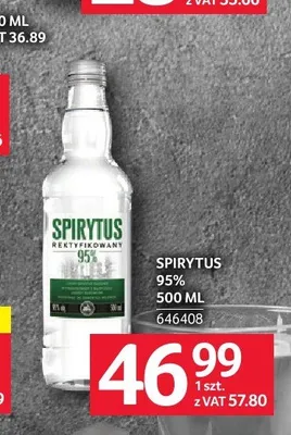 Spirytus Rektyfikowany 95% promocja w Selgros