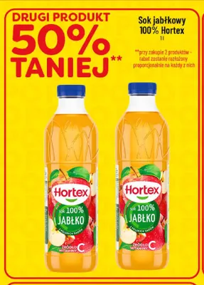 Sok jabłkowy 100% Hortex promocja w POLOmarket