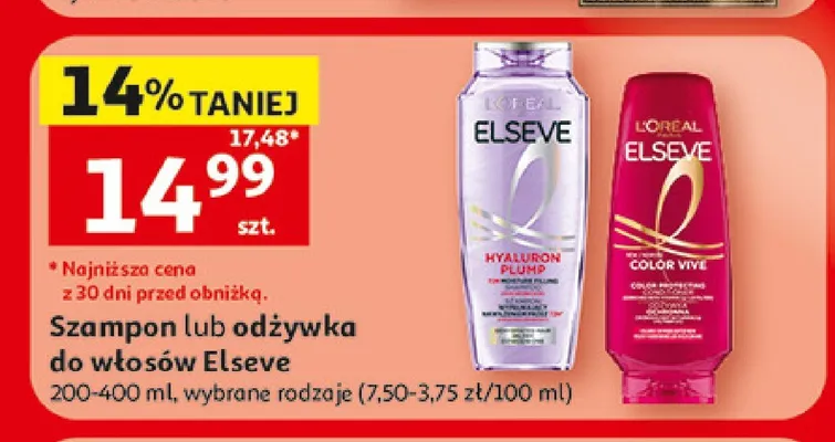 Odżywka do włosów L'Oreal Elseve promocja w Auchan