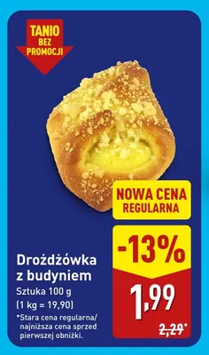 Drożdżówka z budyniem promocja w Aldi